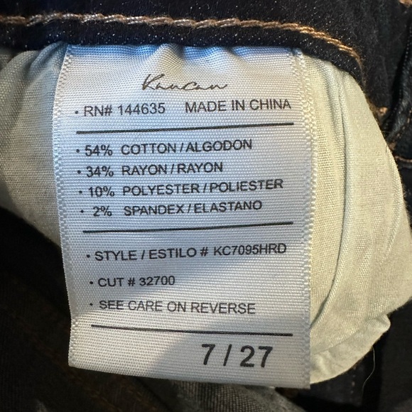 KanCan Mid Rise Super Skinny Dark Wash Jean 7/27 - Picture 8 of 8